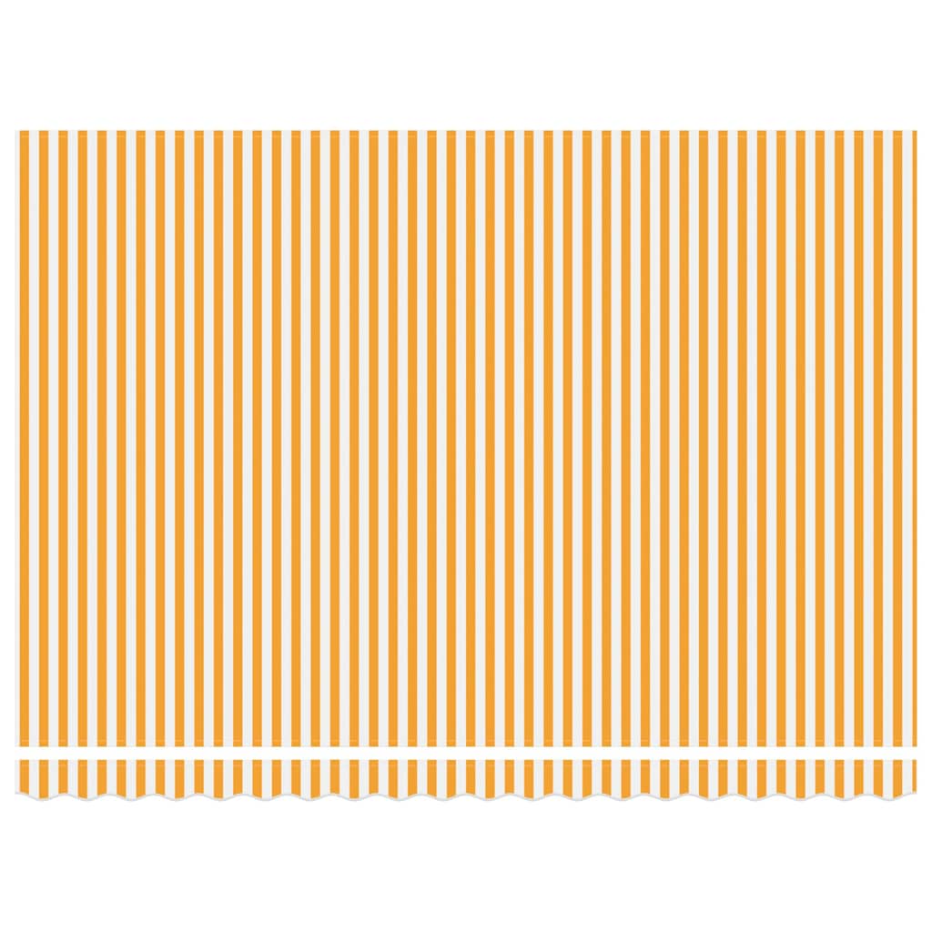 Toldo Retrátil Manual Laranja e Branco 450x300 cm tecido