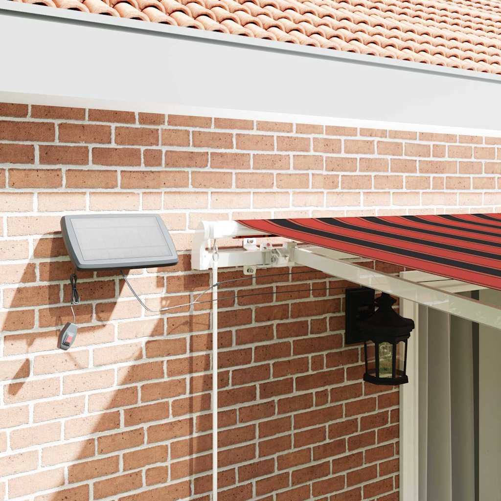 Toldo Retrátil com Manual laranja e castanho 450 ×300 cm tecido