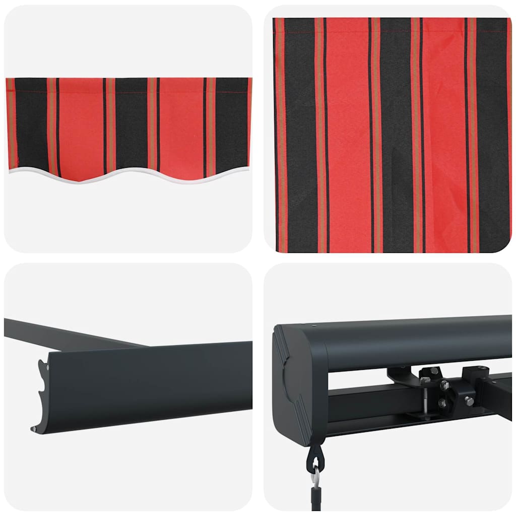 Toldo Retrátil Laranja e Marrom 450 ×300 cm Tecido e Metal