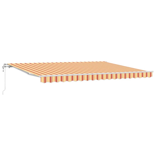 Toldo Retrátil Manual Amarelo e Laranja 450 × 300 cm tecido