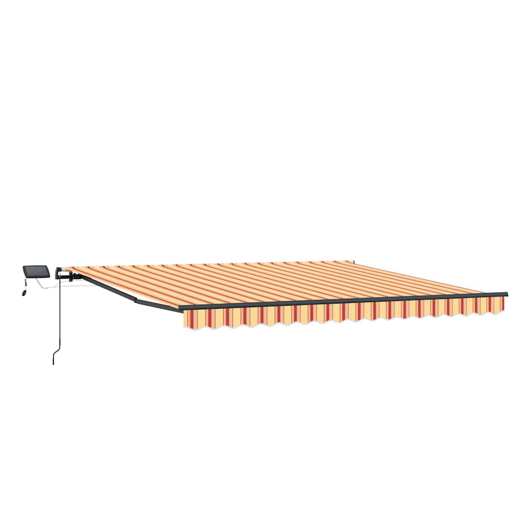 Toldo Retrátil Manual amarelo e laranja 450 ×300 cm tecido