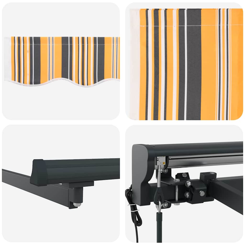 Toldo Retrátil Listrado Multicolorido 450x300 cm tecido