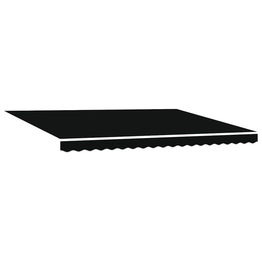 Toldo Retrátil com luzes de tira LED Preto 450 × 300 cm tecido