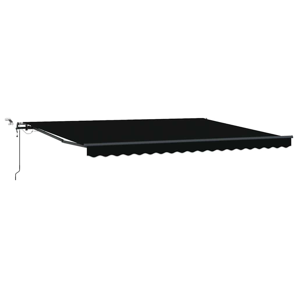 Toldo Retrátil com Preto 450 × 300 cm tecido