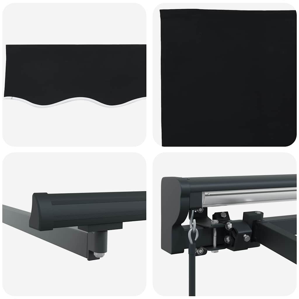 Toldo Retrátil Preto 450x300 cm tecido