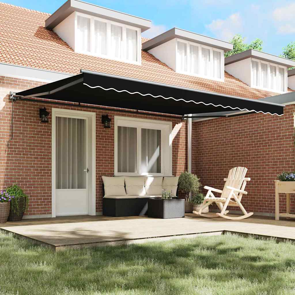 Toldo Retrátil Preto 450x300 cm tecido