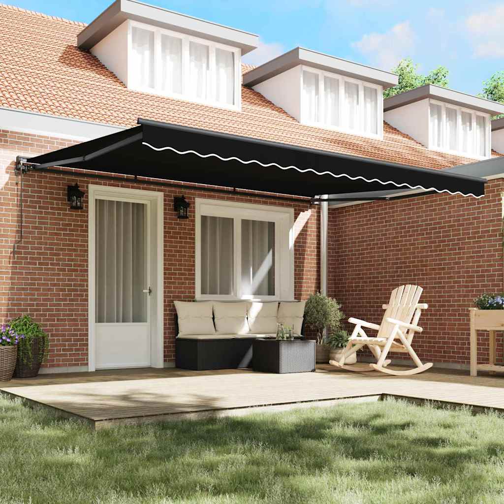 Toldo Retrátil Preto 450x300 cm tecido