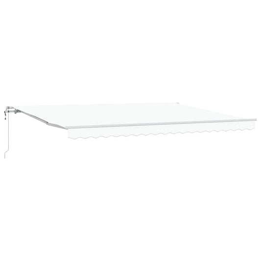 Toldo Retrátil Manual Branco 450 × 300 cm tecido