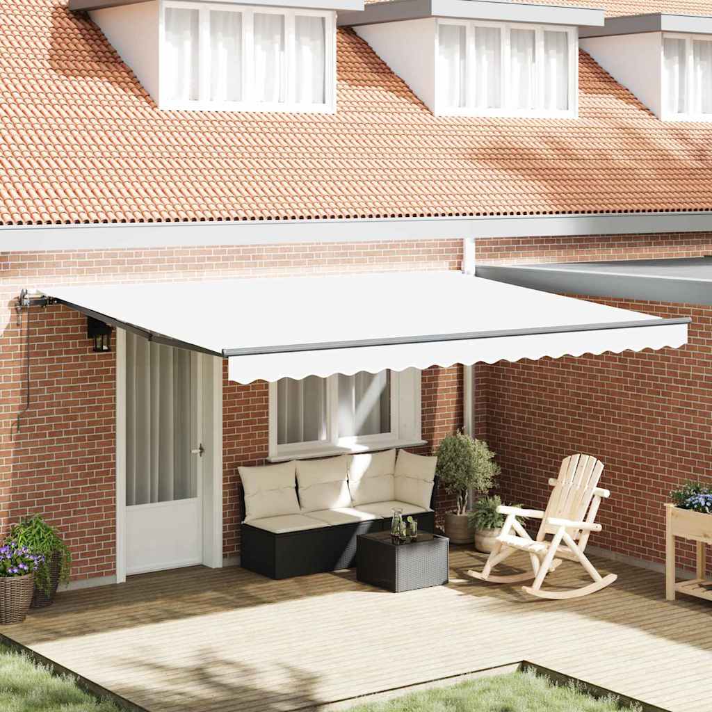 Toldo Retrátil Branco 450 ×300 cm tecido