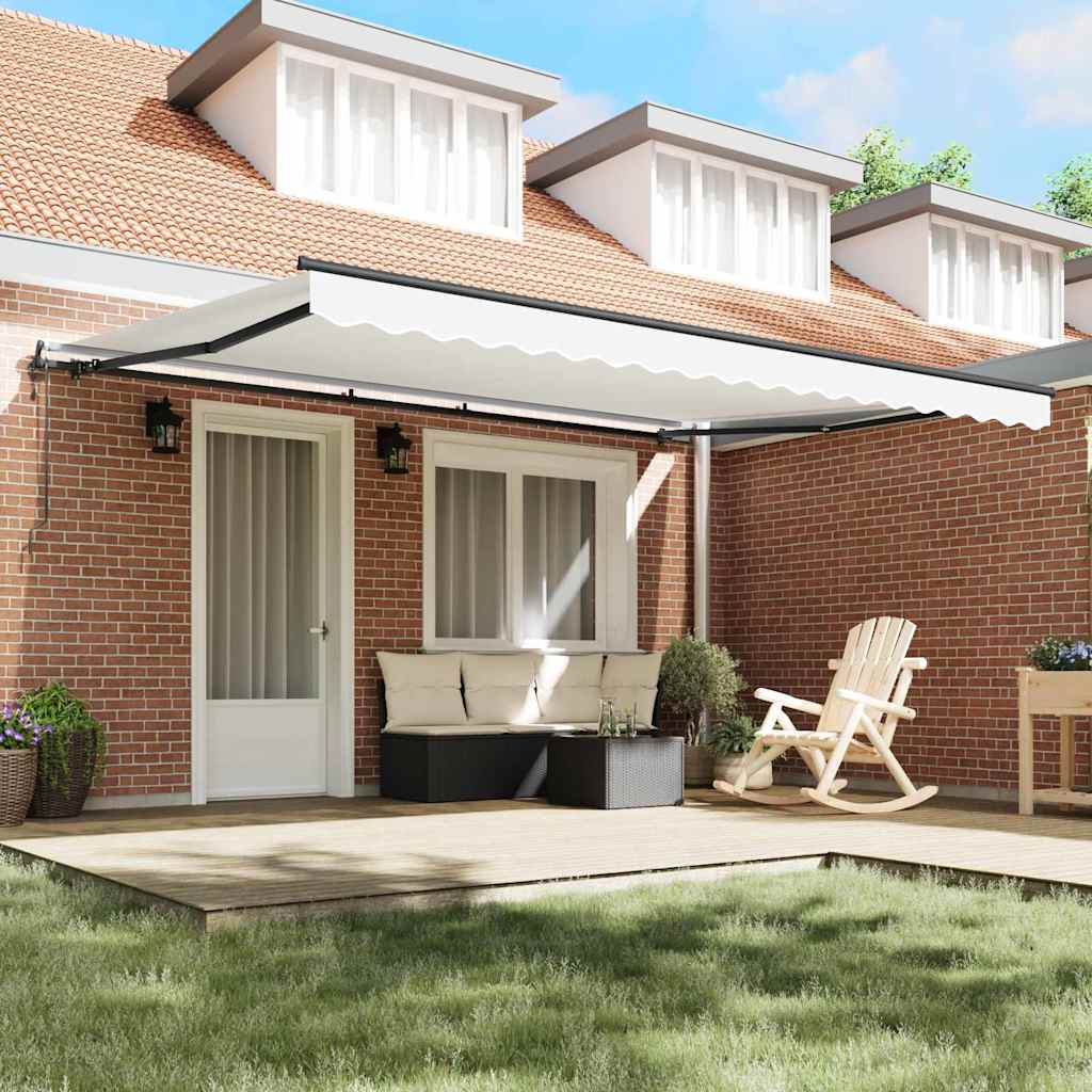 Toldo Retrátil Branco 450 ×300 cm tecido
