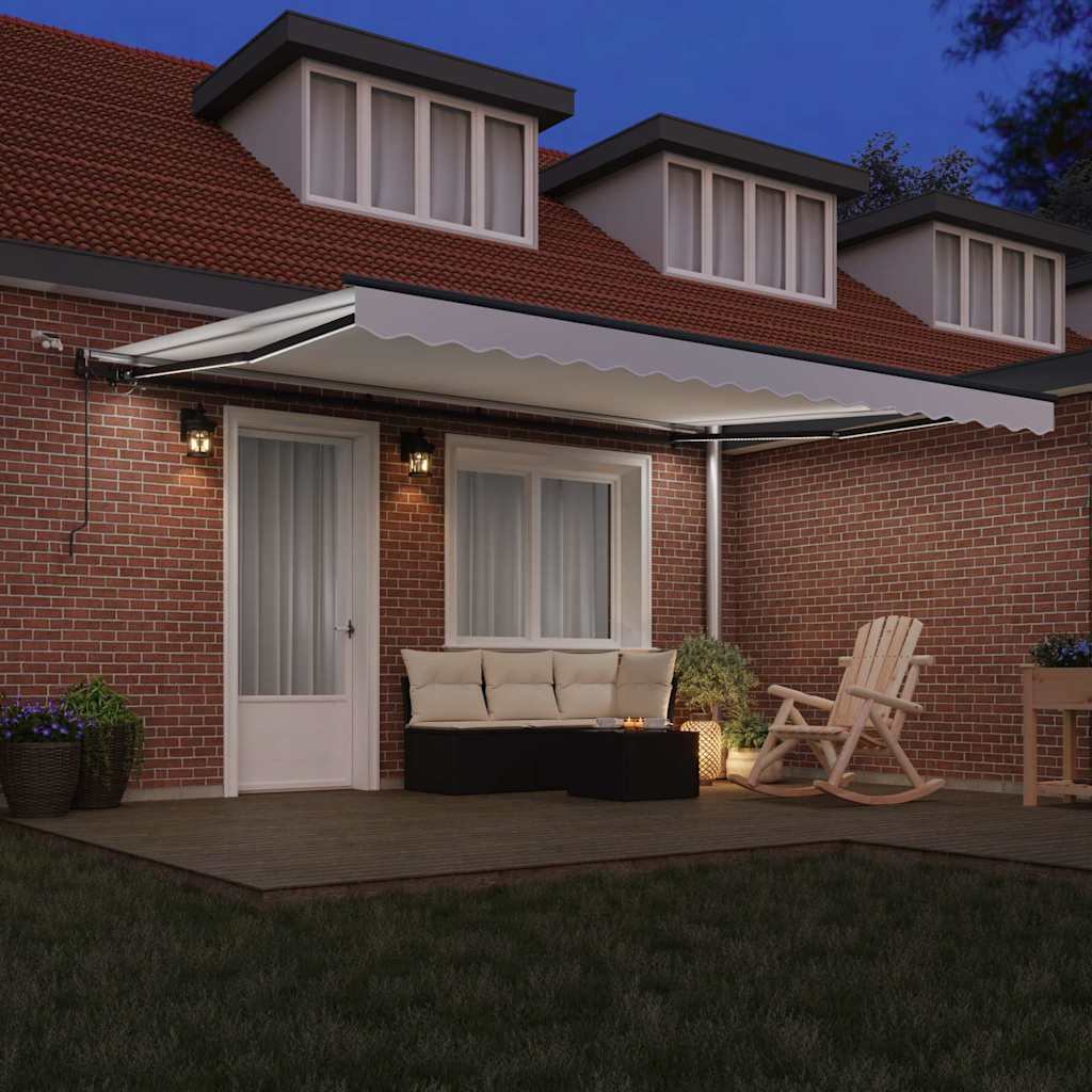 Toldo Retrátil com Branco 450 × 300 cm tecido