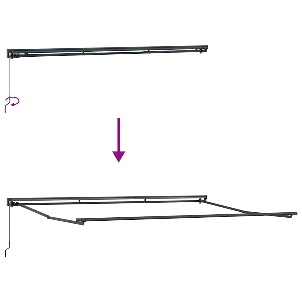 Toldo Retrátil Manual Branco 450x300 cm tecido