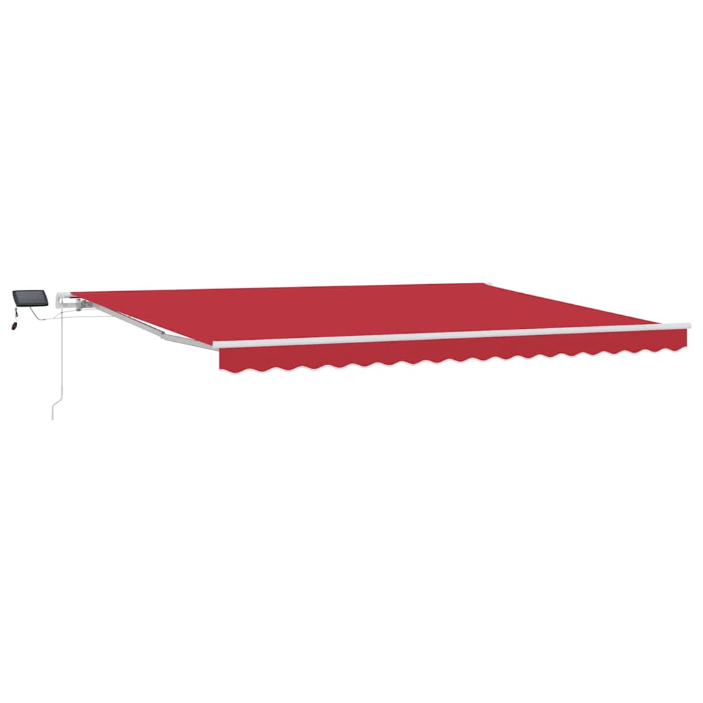 Toldo Retrátil com Manual Vermelho 450 ×300 cm tecido