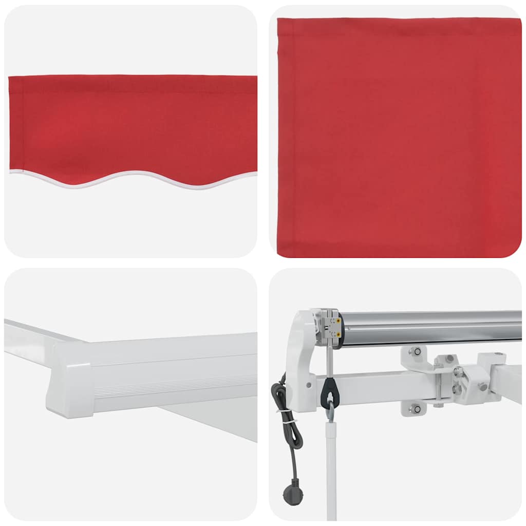 Toldo Retrátil 450 × 300 cm Vermelho
