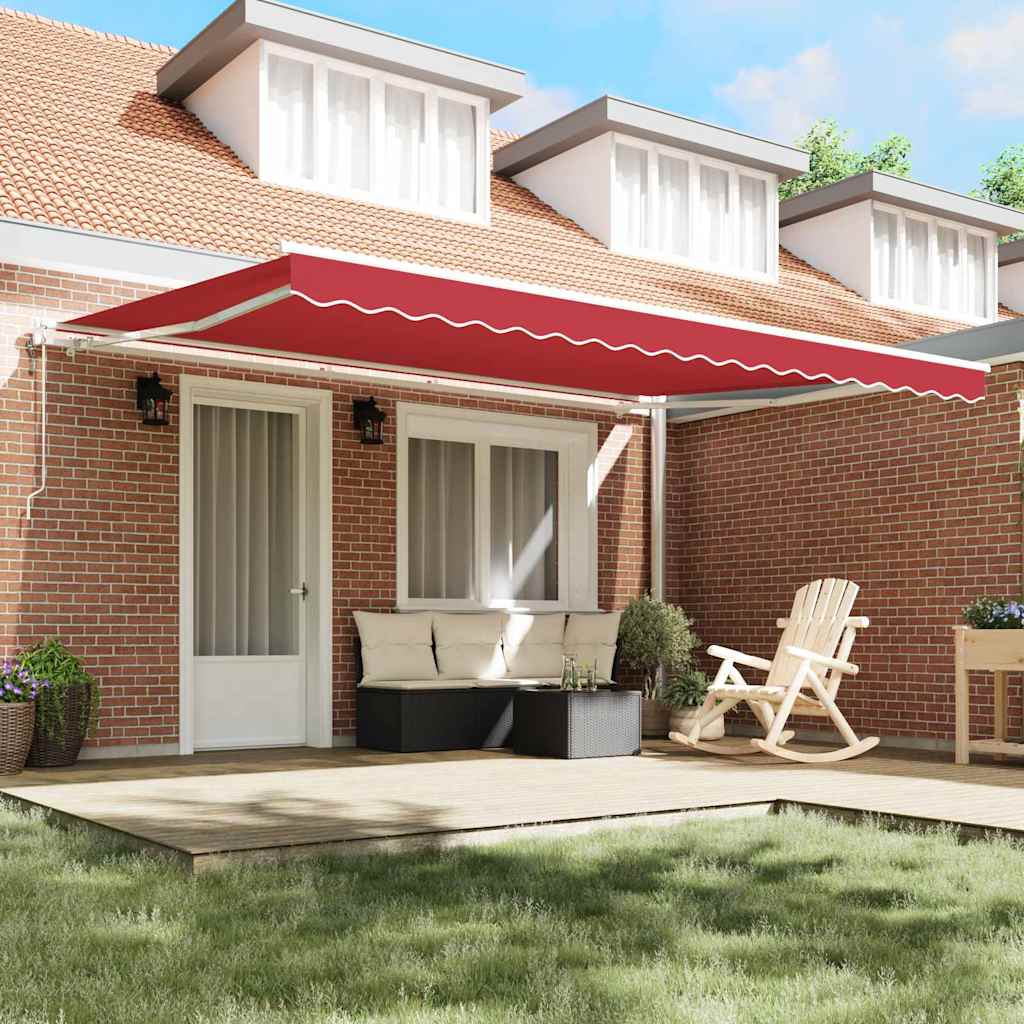 Toldo Retrátil 450 × 300 cm Vermelho
