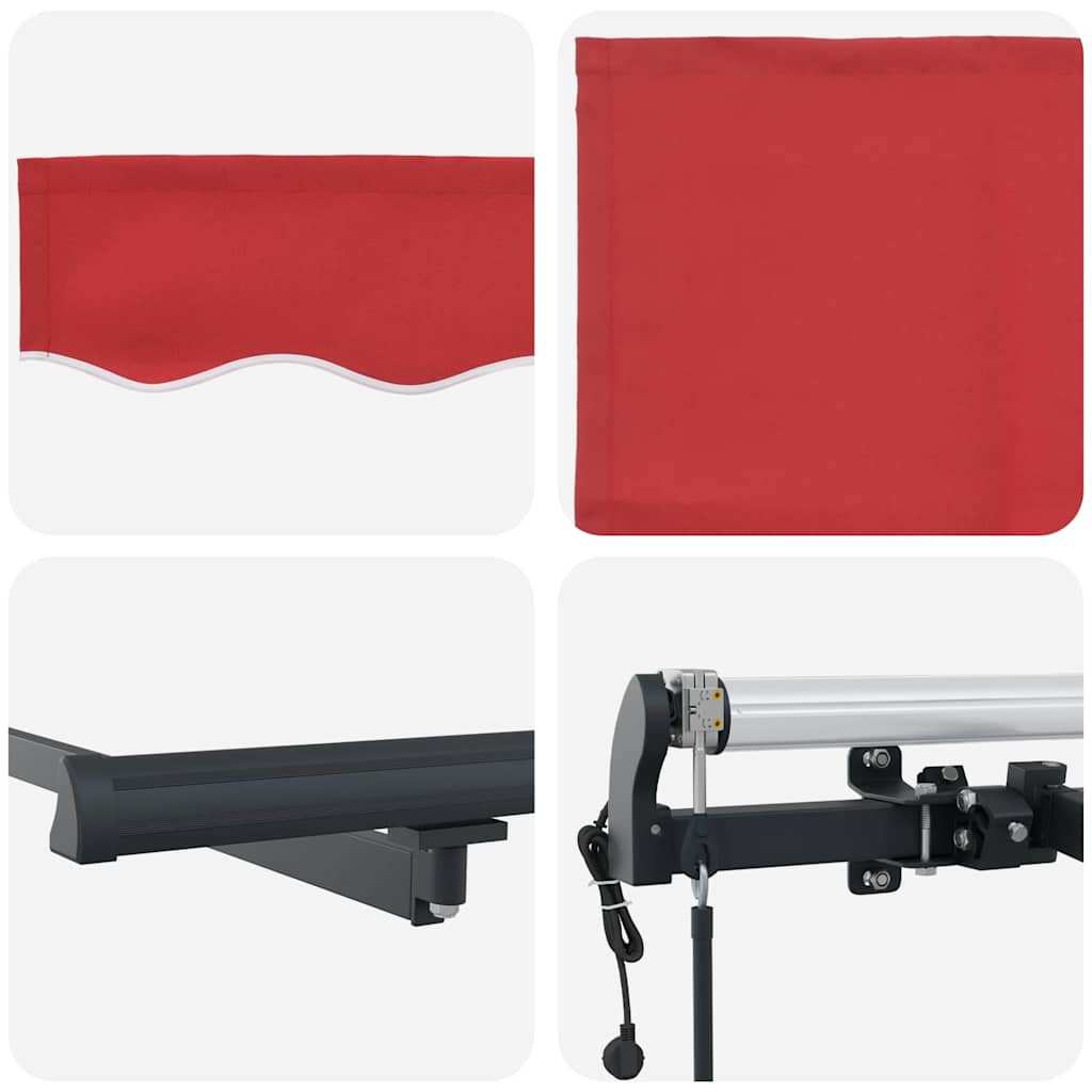 Toldo Retrátil Vermelho 450 ×300 cm tecido