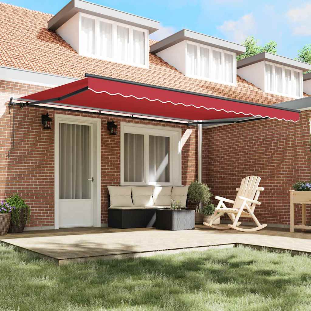 Toldo Retrátil Vermelho 450 ×300 cm tecido