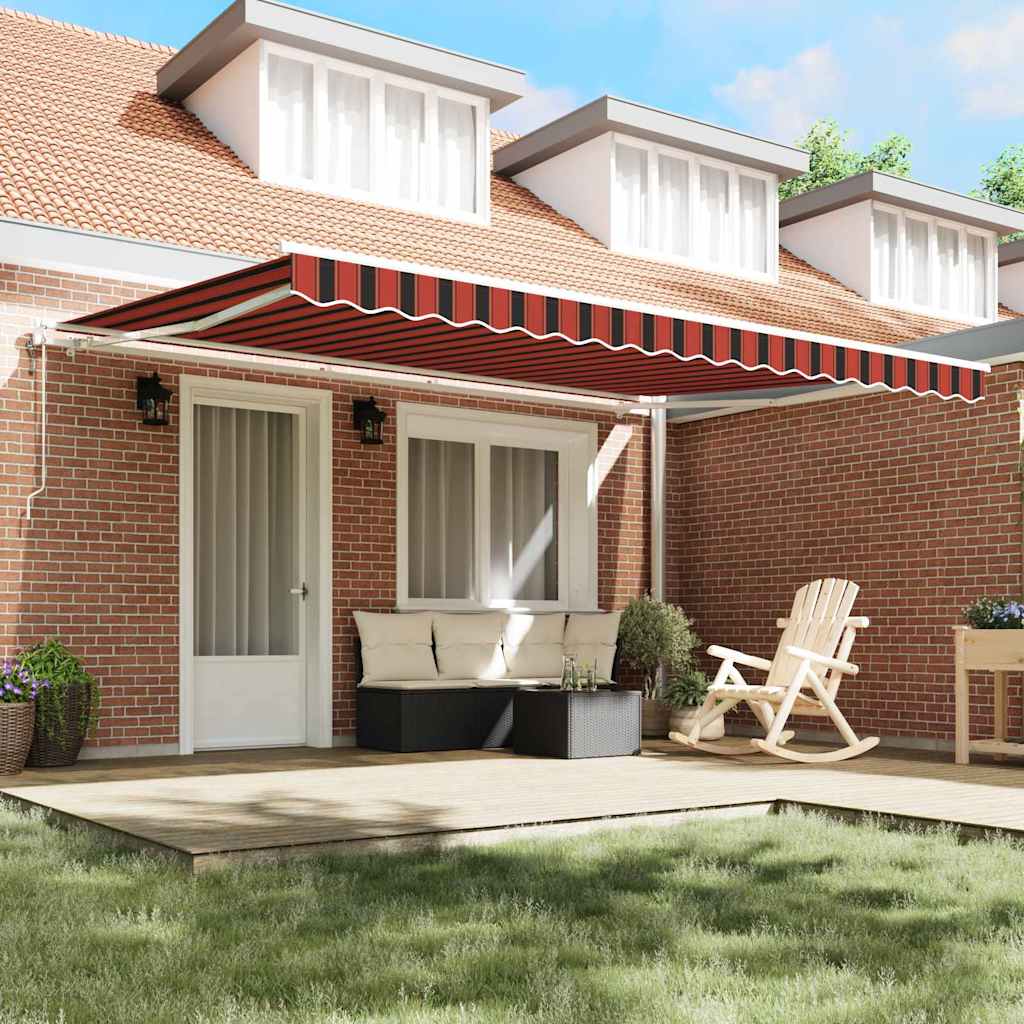 Toldo Retrátil 450 × 350 cm laranja e castanho