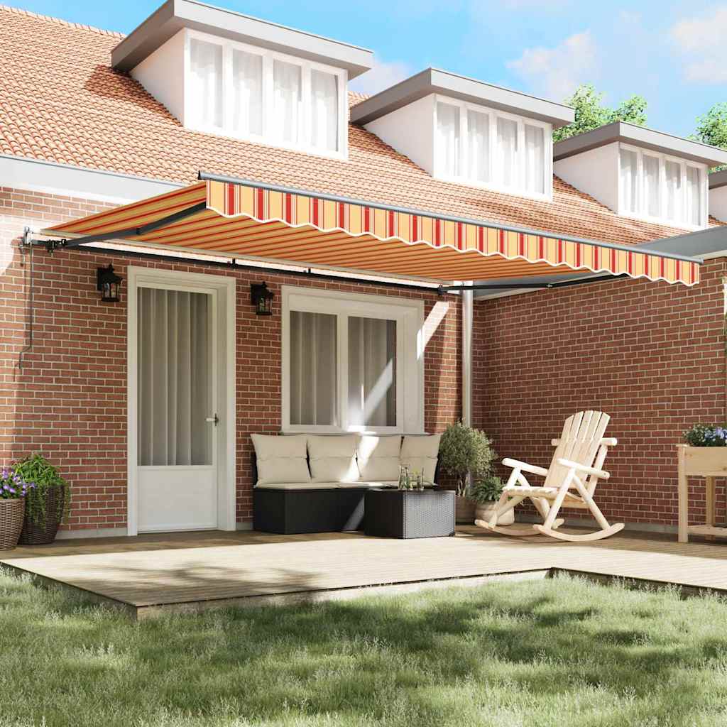 Toldo Retrátil amarelo e laranja 450 ×350 cm tecido