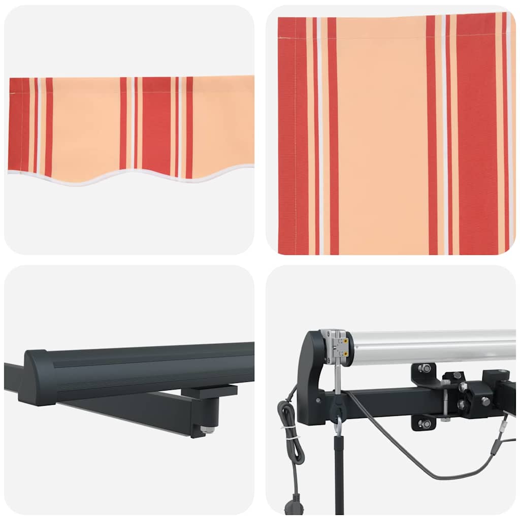 Toldo Retrátil com amarelo e laranja 450 × 350 cm tecido