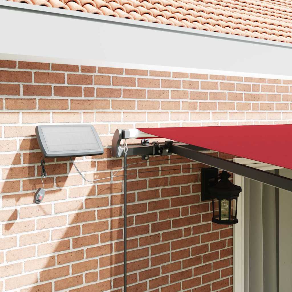 Toldo Retrátil Manual Vermelho 450 ×350 cm tecido