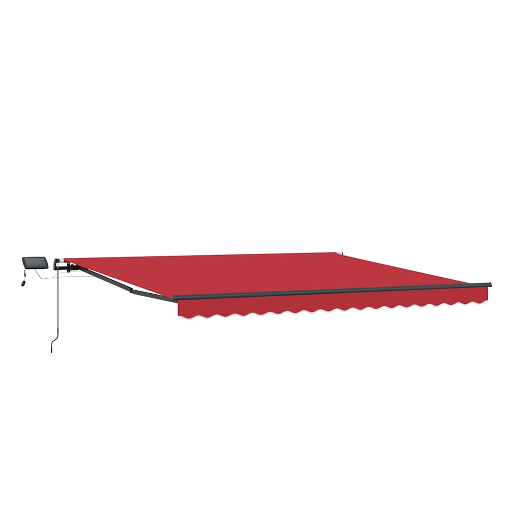 Toldo Retrátil Manual Vermelho 450 ×350 cm tecido