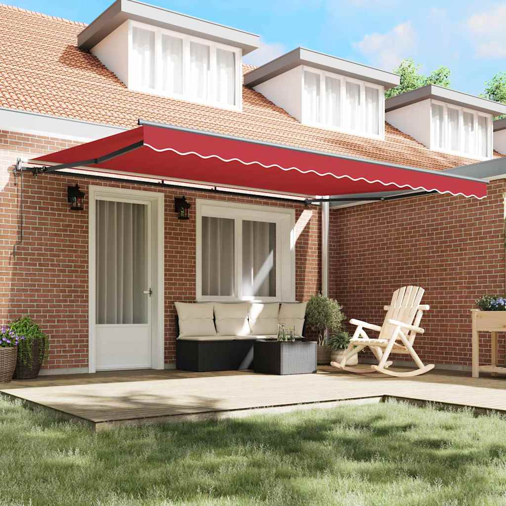 Toldo Retrátil Vermelho 450 ×350 cm tecido