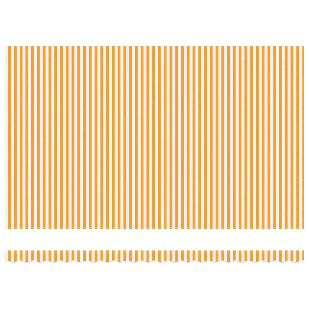 Toldo Retrátil Manual Laranja e Branco 500x300 cm tecido