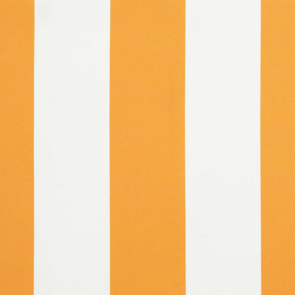 Toldo Retrátil Manual Laranja e Branco 500x300 cm tecido