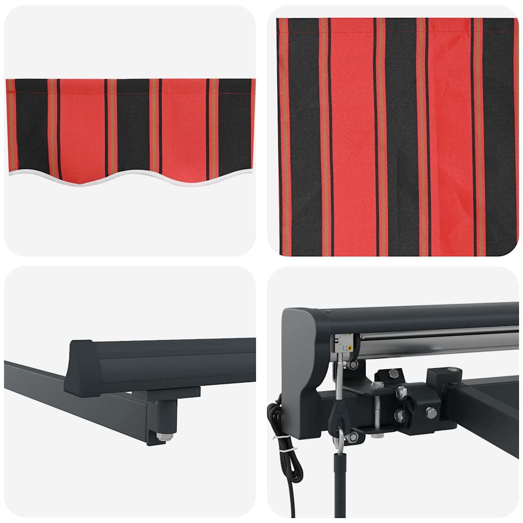 Toldo Retrátil Laranja e Marrom 500x300 cm tecido