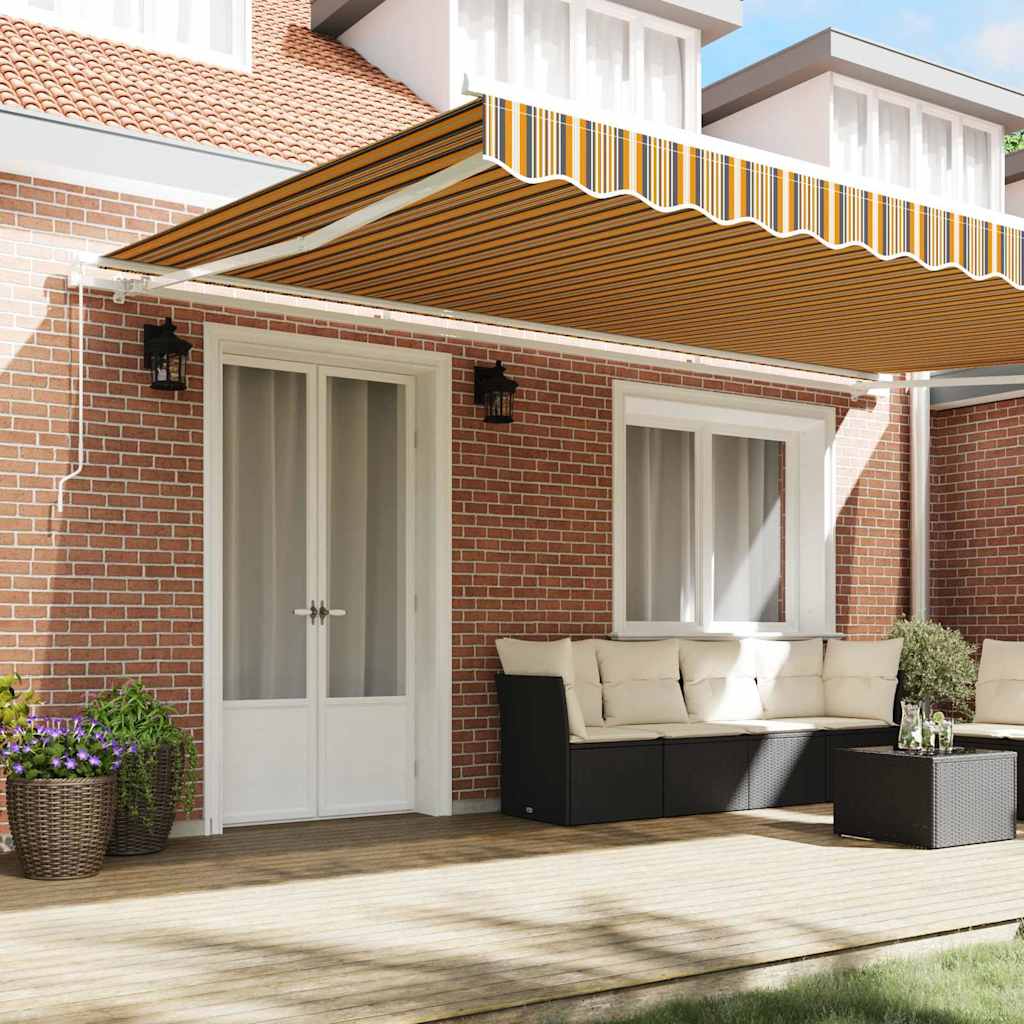 Toldo Retrátil Multicolor 500 × 300 cm Tecido e Metal