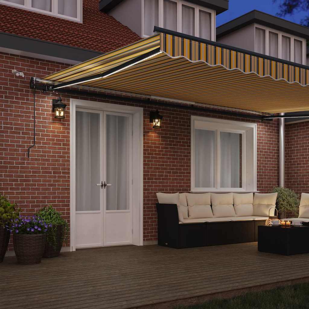 Toldo Retrátil com Multicolor 500 × 300 cm tecido