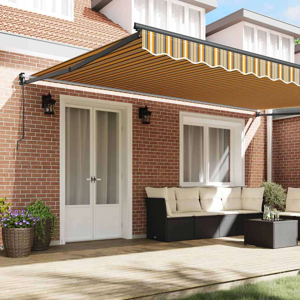 Toldo Retrátil Manual Multicolor 500x300 cm tecido