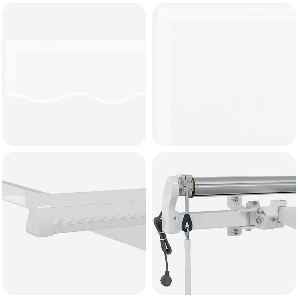 Toldo Retrátil 500 × 300 cm Branco