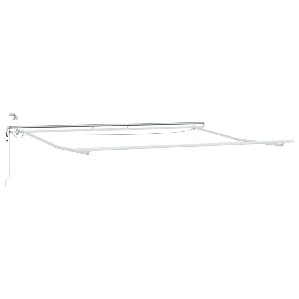 Toldo Retrátil Branco 500 × 300 cm Tecido e Metal
