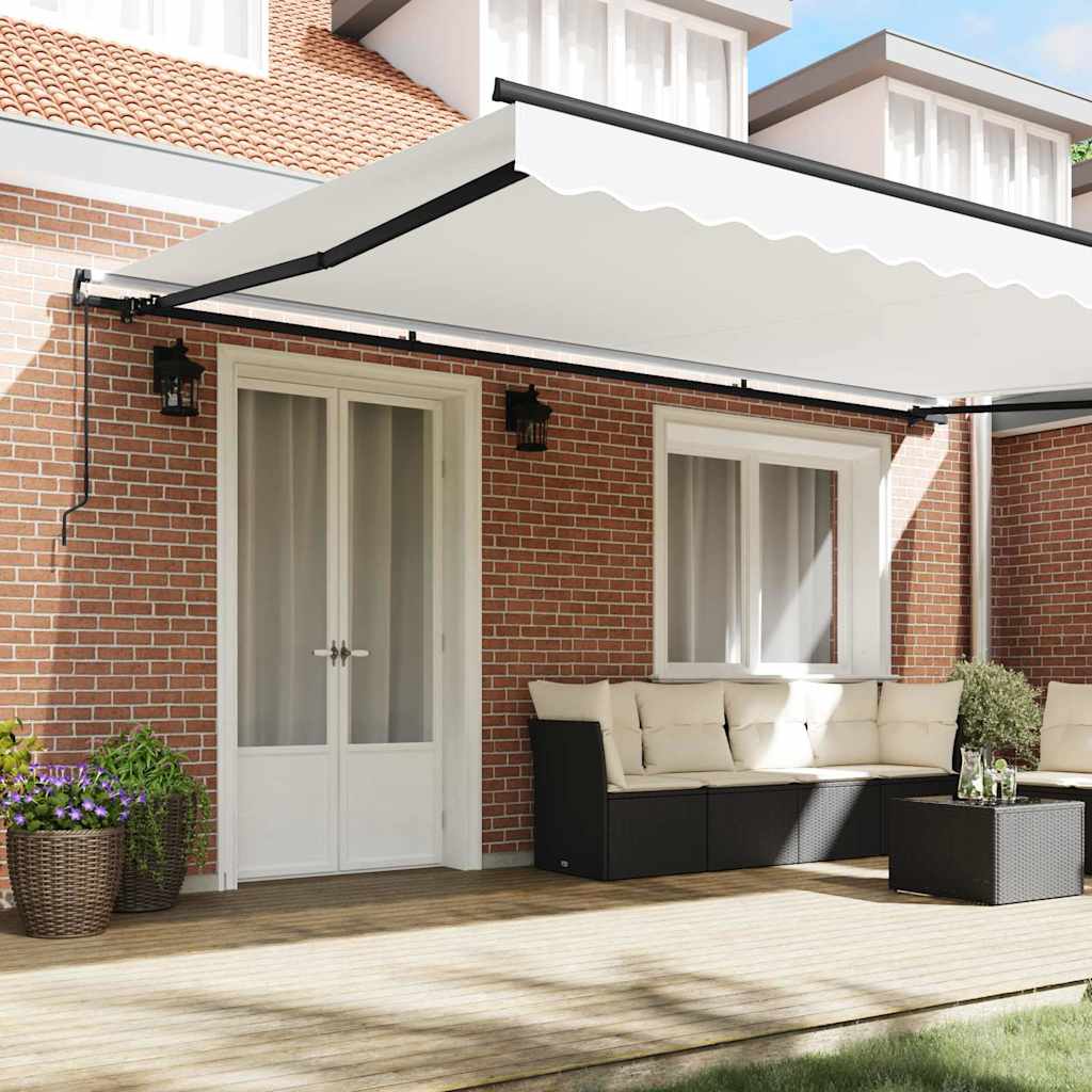 Toldo Manual Branco 500 × 300 cm tecido