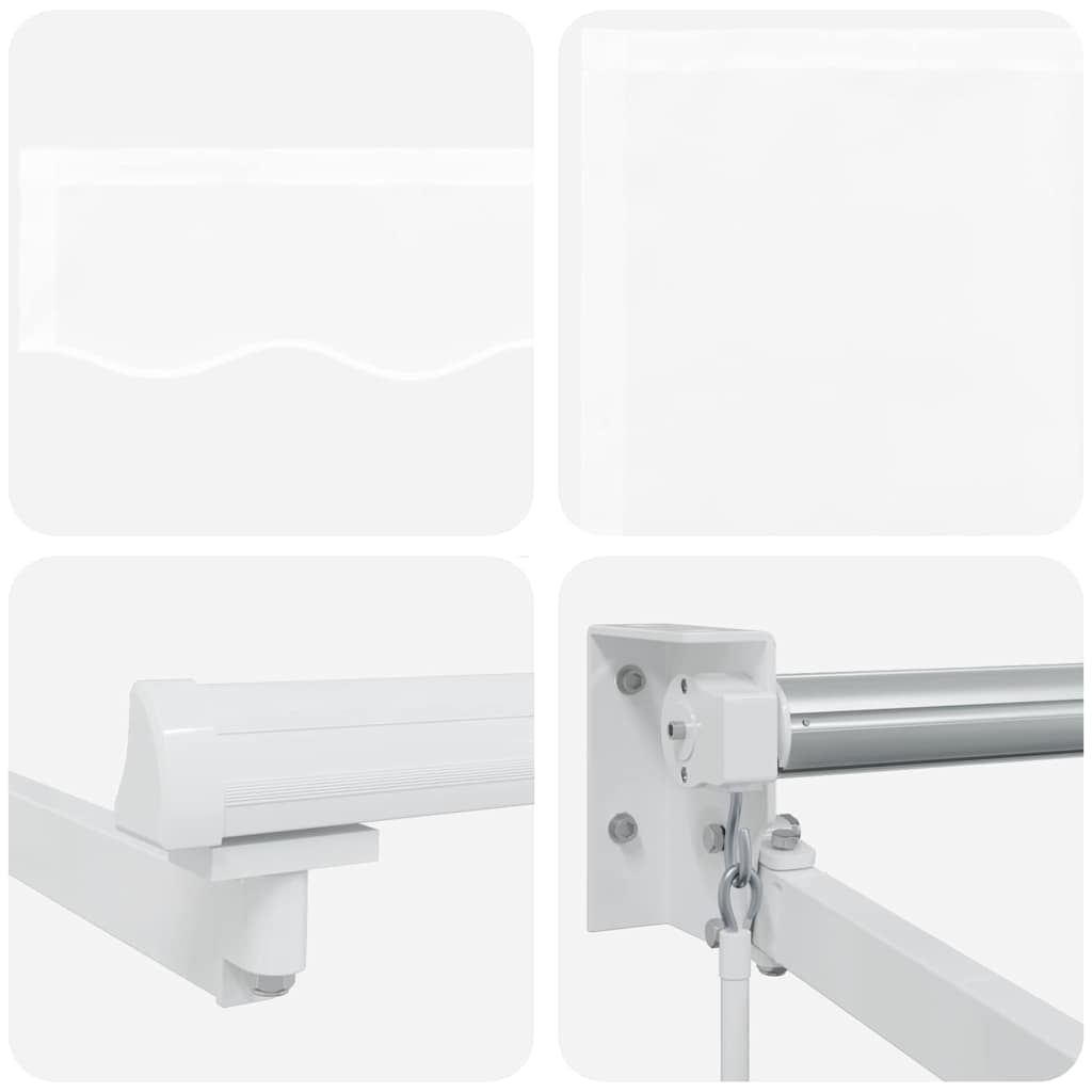 Toldo Retrátil Branco 500 × 300 cm Tecido e Metal