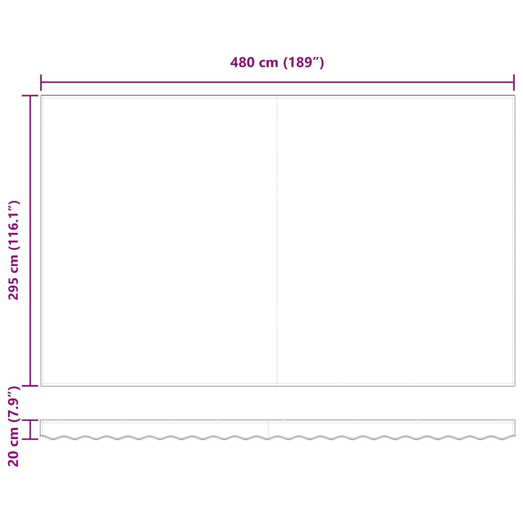 Toldo Retrátil Branco 500 × 300 cm Tecido e Metal