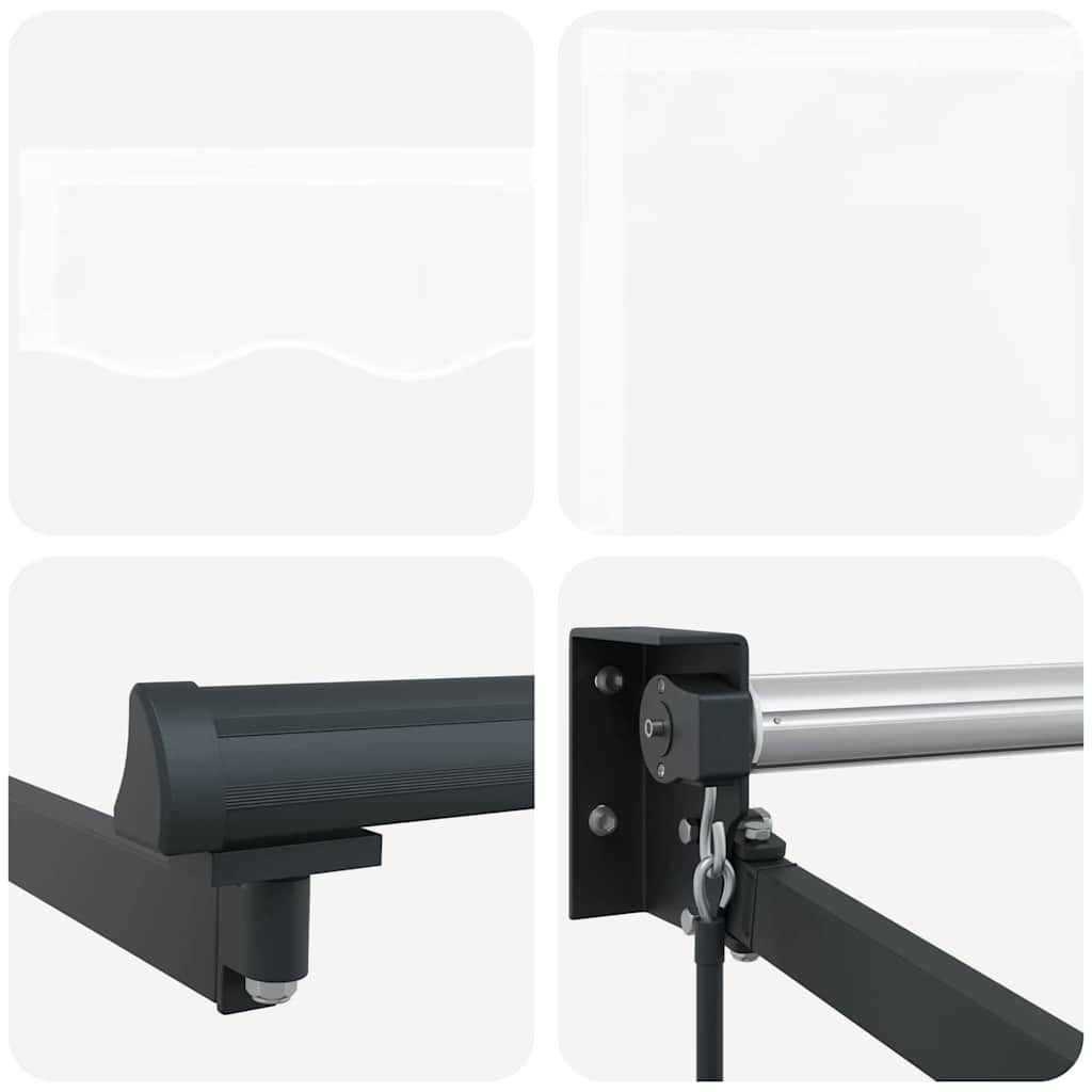 Toldo Retrátil Branco 500 × 300 cm Tecido e Metal