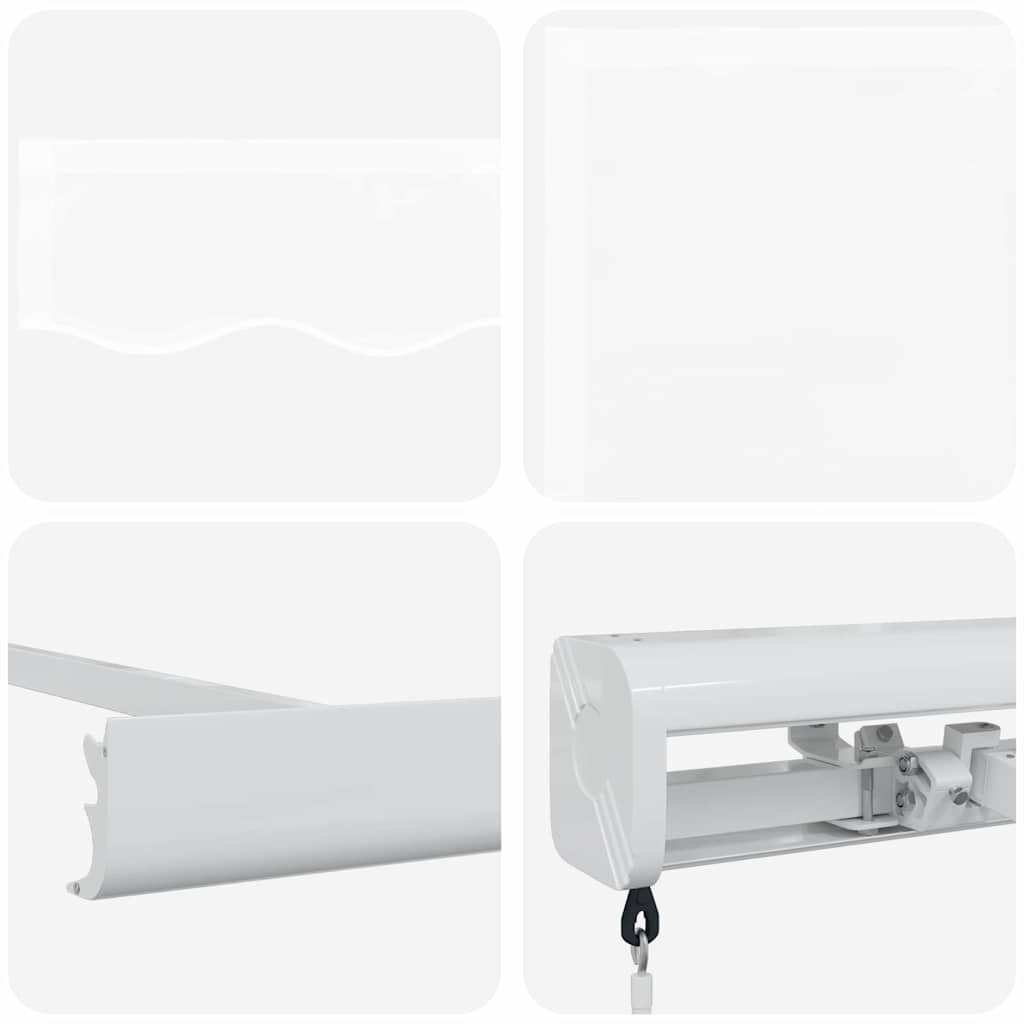 Toldo Retrátil Branco 500 ×300 cm Tecido e Metal
