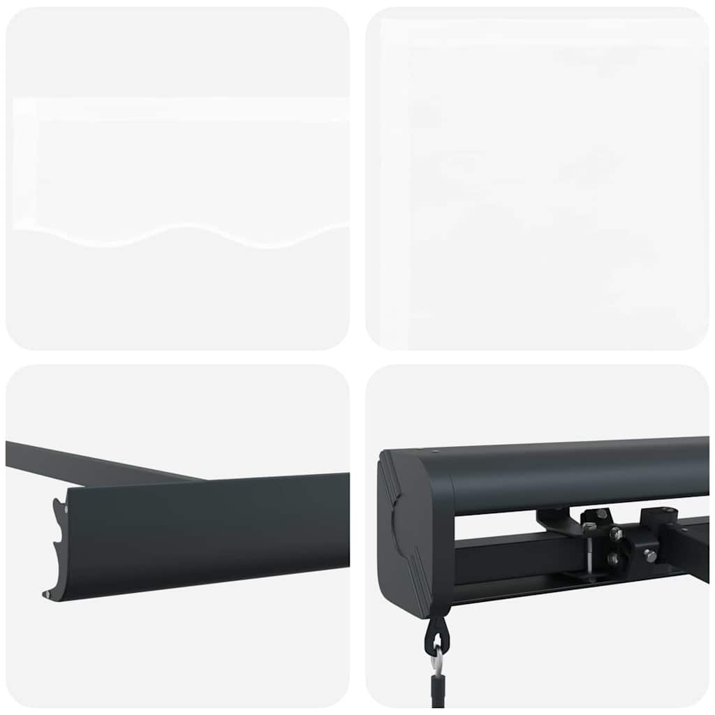 Toldo Retrátil Branco 500 ×300 cm Tecido e Metal
