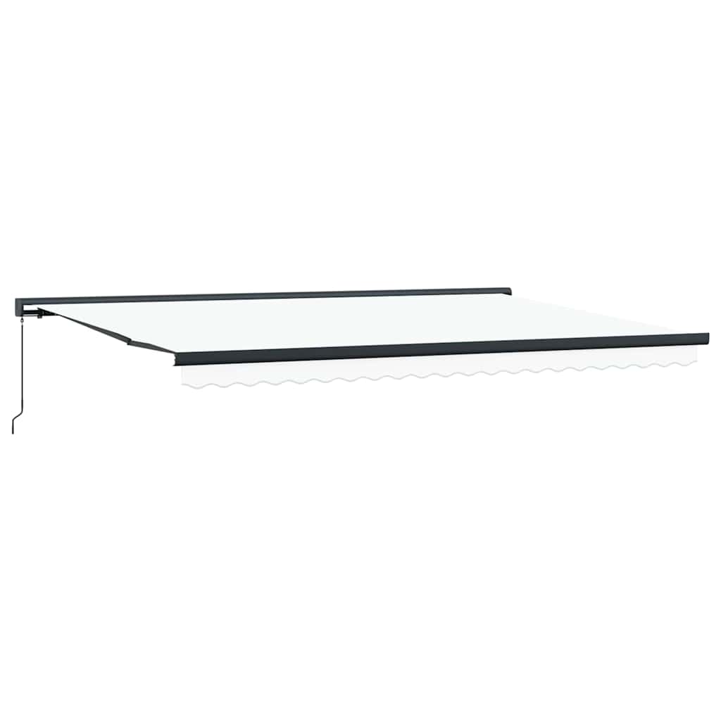 Toldo Retrátil Branco 500 ×300 cm Tecido e Metal