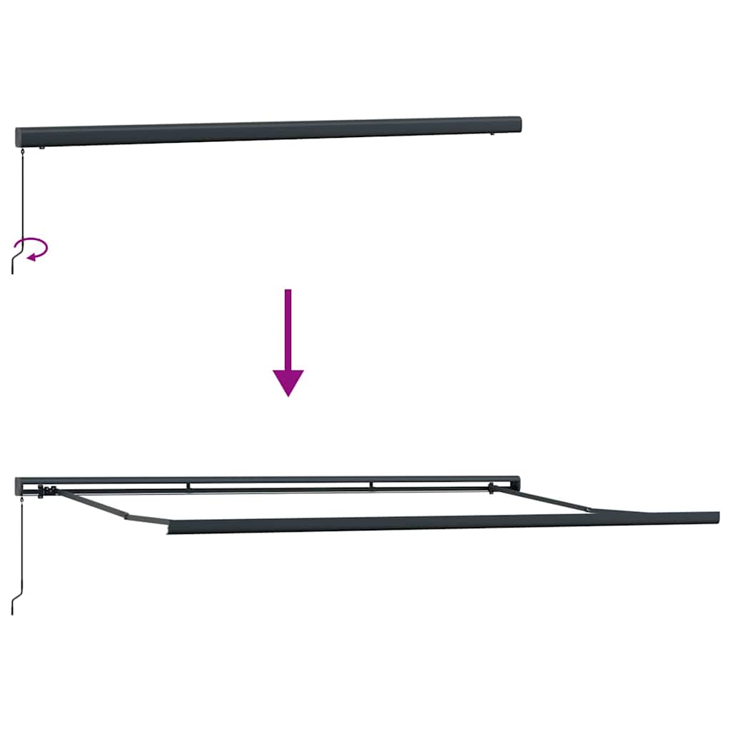 Toldo Retrátil Branco 500 ×300 cm Tecido e Metal