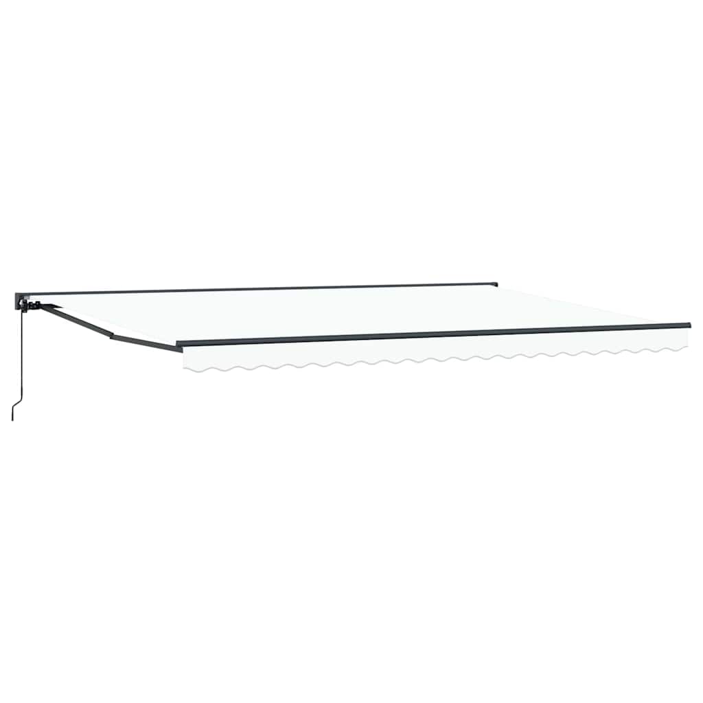 Toldo Retrátil Manual Branco 500x300 cm tecido