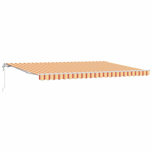 Toldo Retrátil Manual Amarelo e Laranja 500 × 350 cm tecido