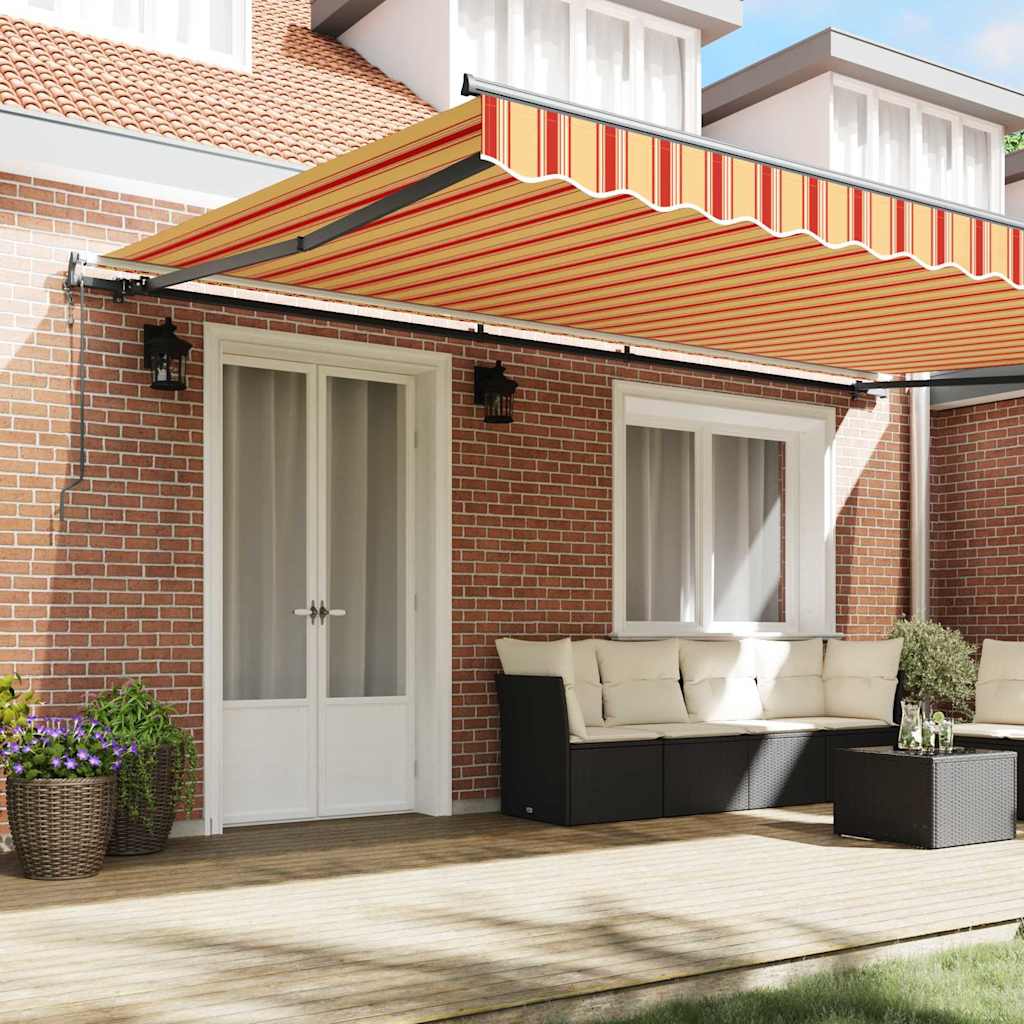Toldo Retrátil amarelo e laranja 500 ×350 cm tecido