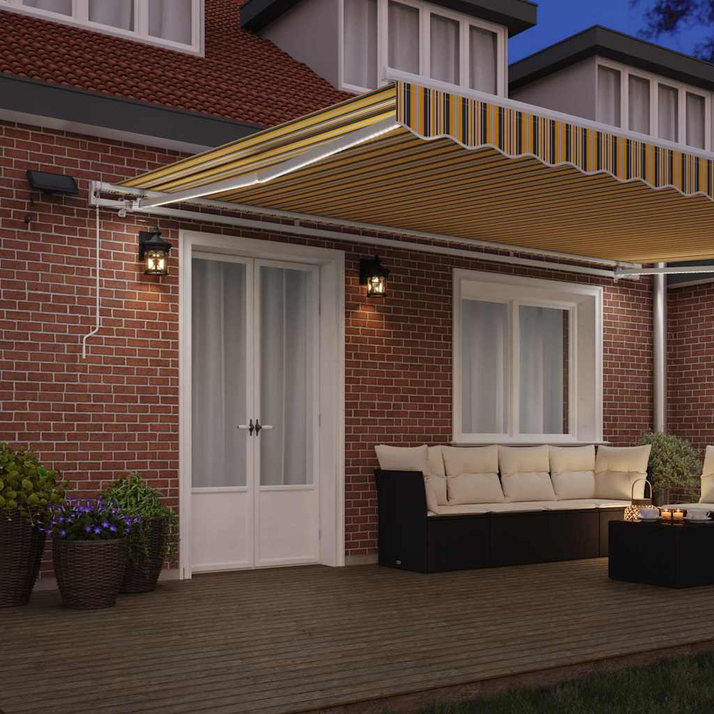 Toldo Retrátil com Manual Multicolor 500 ×350 cm tecido