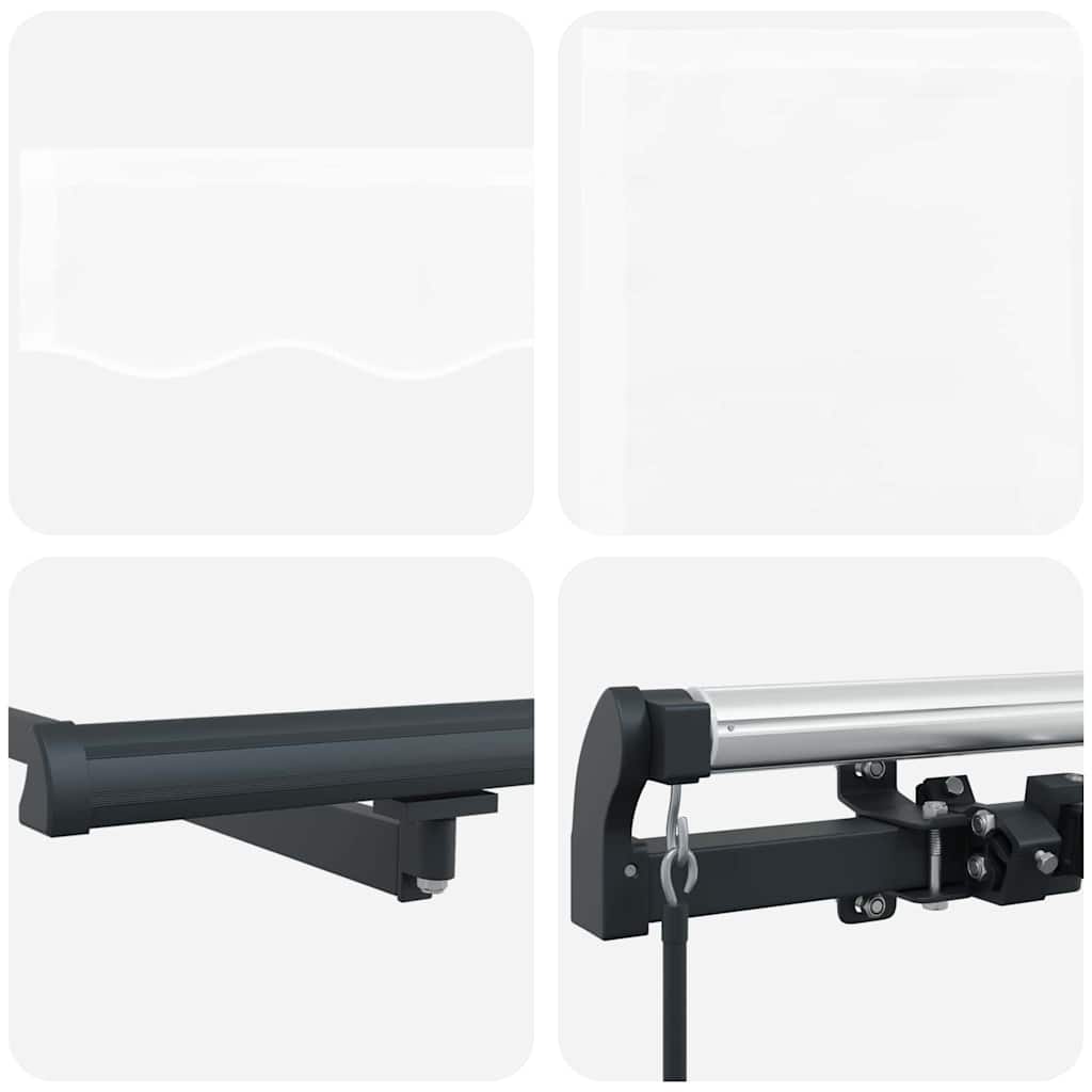 Toldo Retrátil Manual Branco 500 × 350 cm tecido