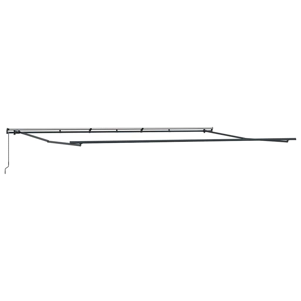 Toldo Retrátil Manual laranja e castanho 600 × 300 cm tecido