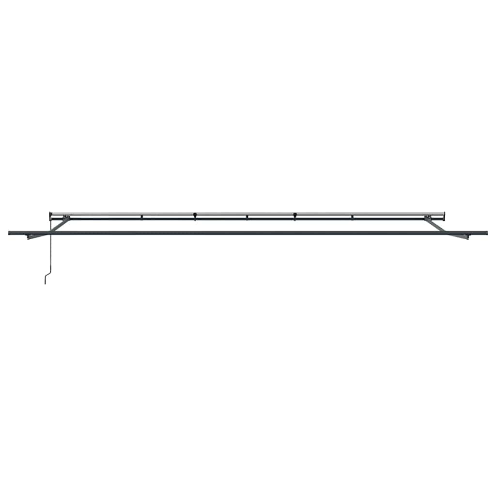 Toldo Retrátil Manual laranja e castanho 600 × 300 cm tecido
